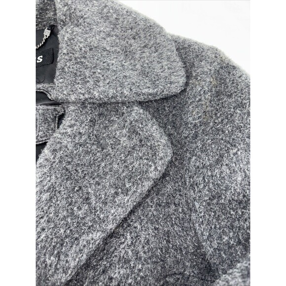 Guess Women’s Size Small Double Breasted Gray Wool Blend Short Style Lined Coat - Picture 5 of 10